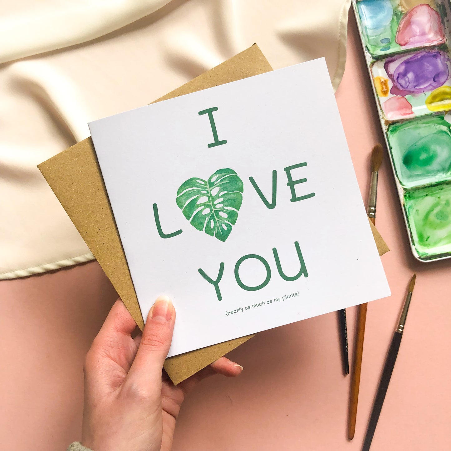 I Love You (nearly as much as my plants) Valentine's Day Card