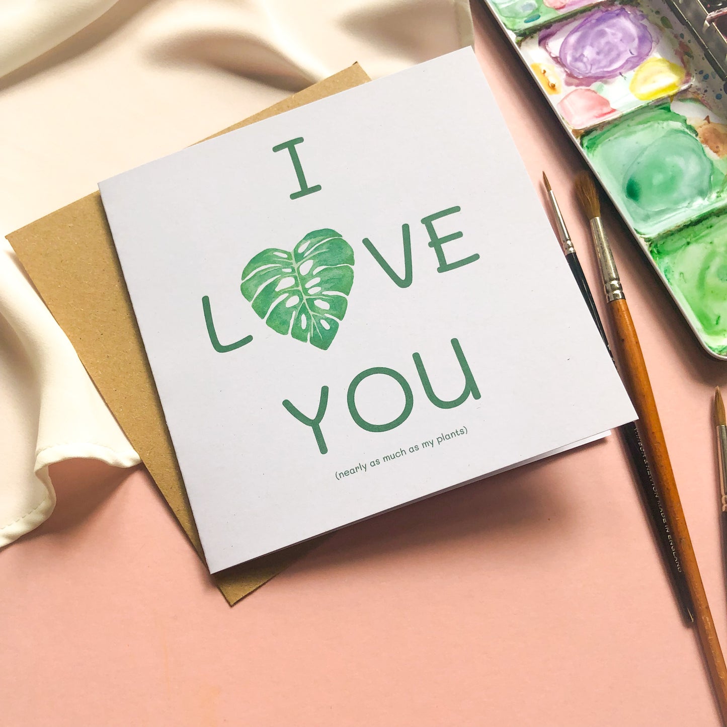 I Love You (nearly as much as my plants) Valentine's Day Card