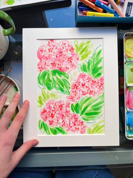 Hydrangea II Mixed Media Original