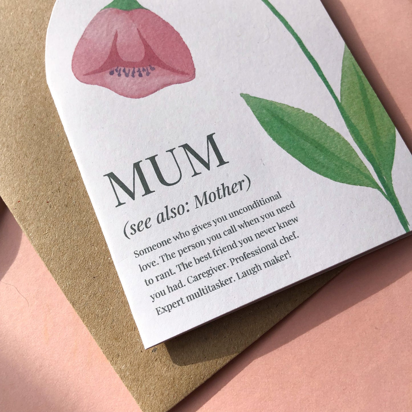 MUM: Definition Arched Flower Card