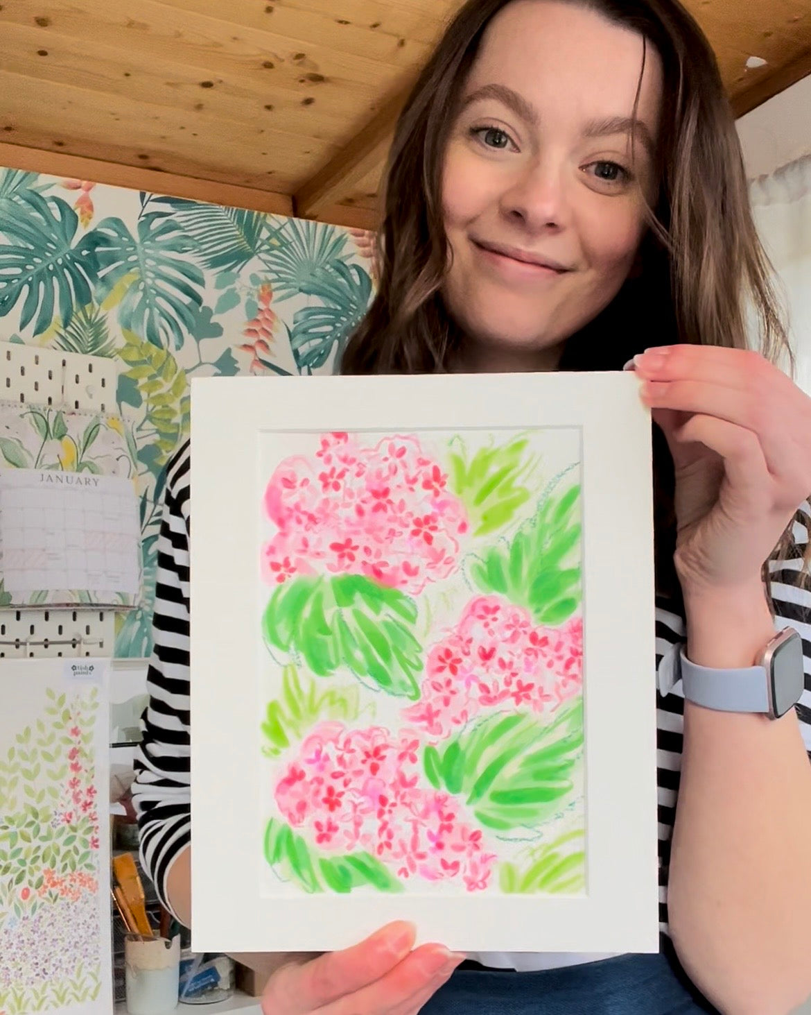 Hydrangea II Mixed Media Original