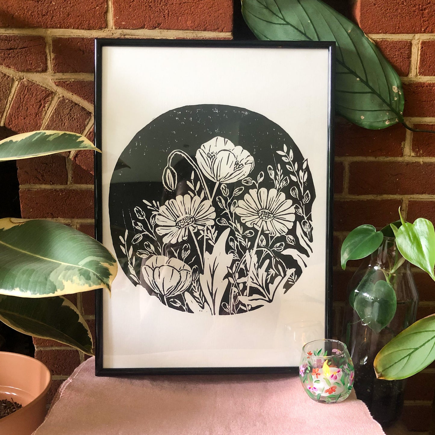 Original Botanical Lino Print A3 *UPDATED!*