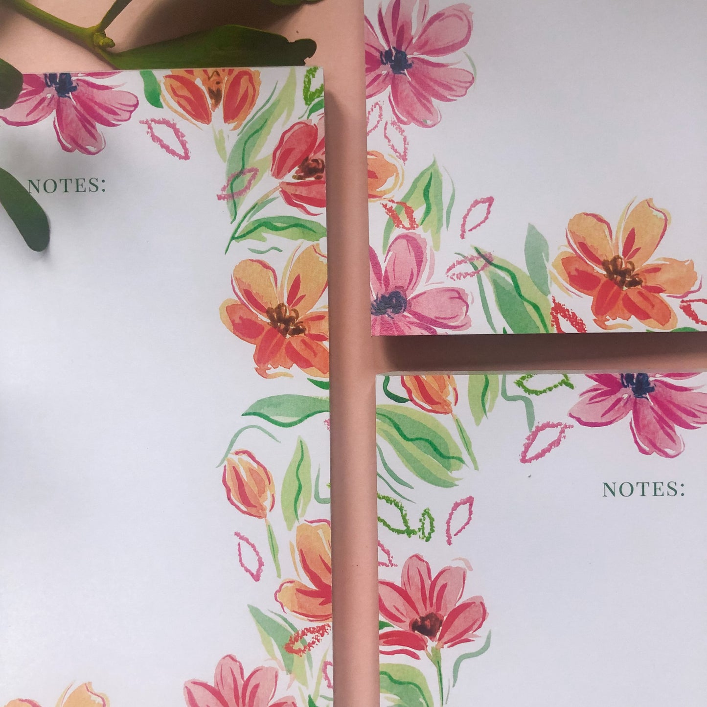Pink Floral A5 Notepad