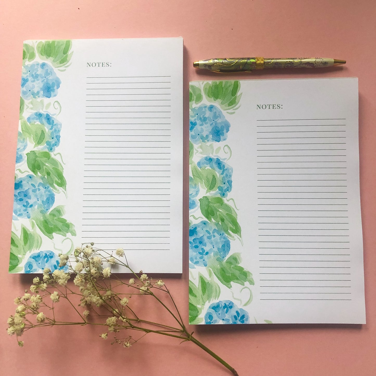 Hydrangea A5 Notepad
