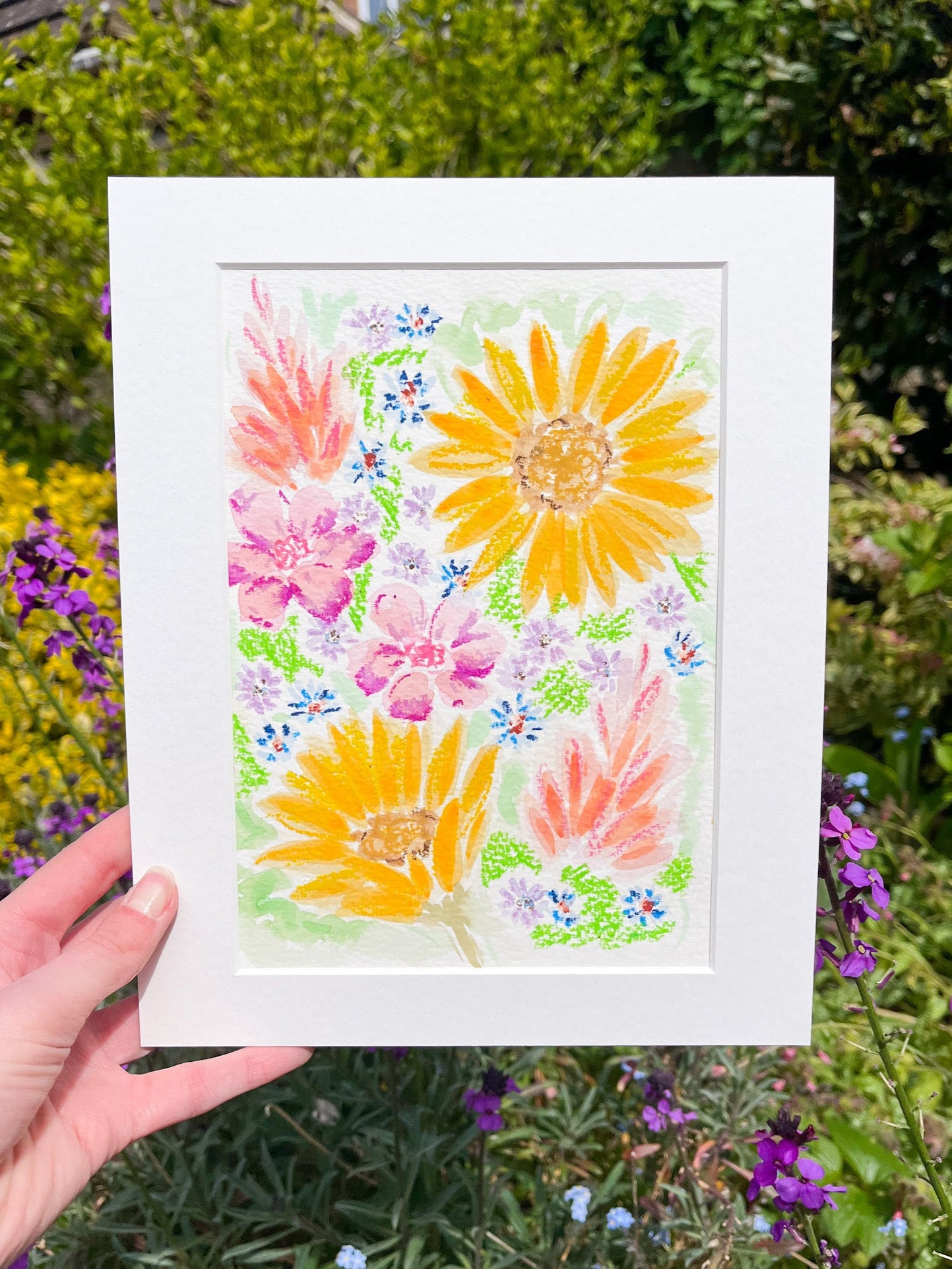 Sunflower Mixed Media Original