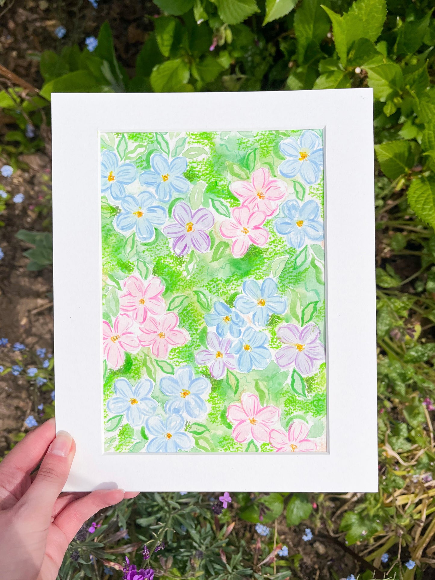 Forget Me Not Mixed Media Original