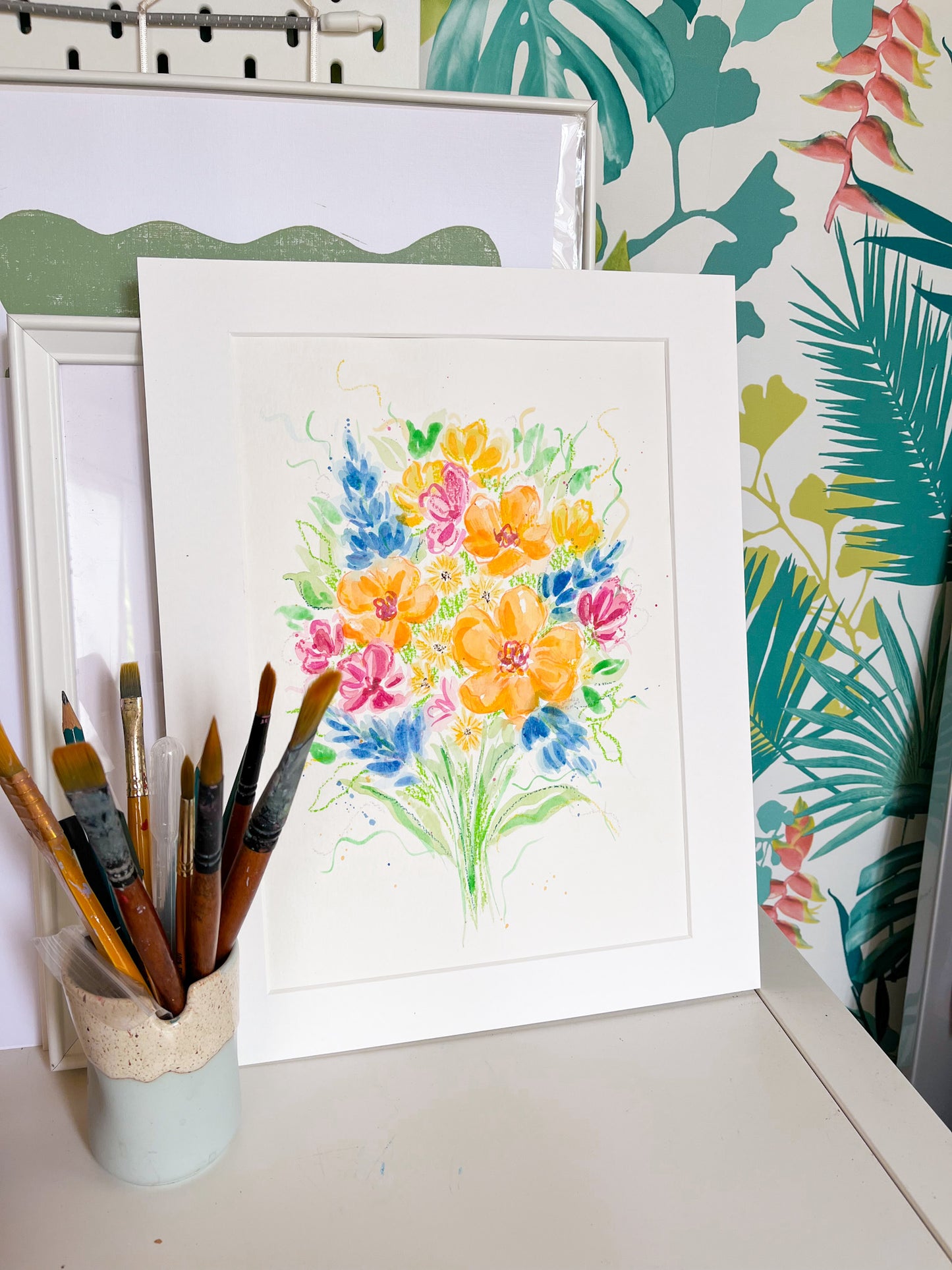 Summer Bouquet Mixed Media Original