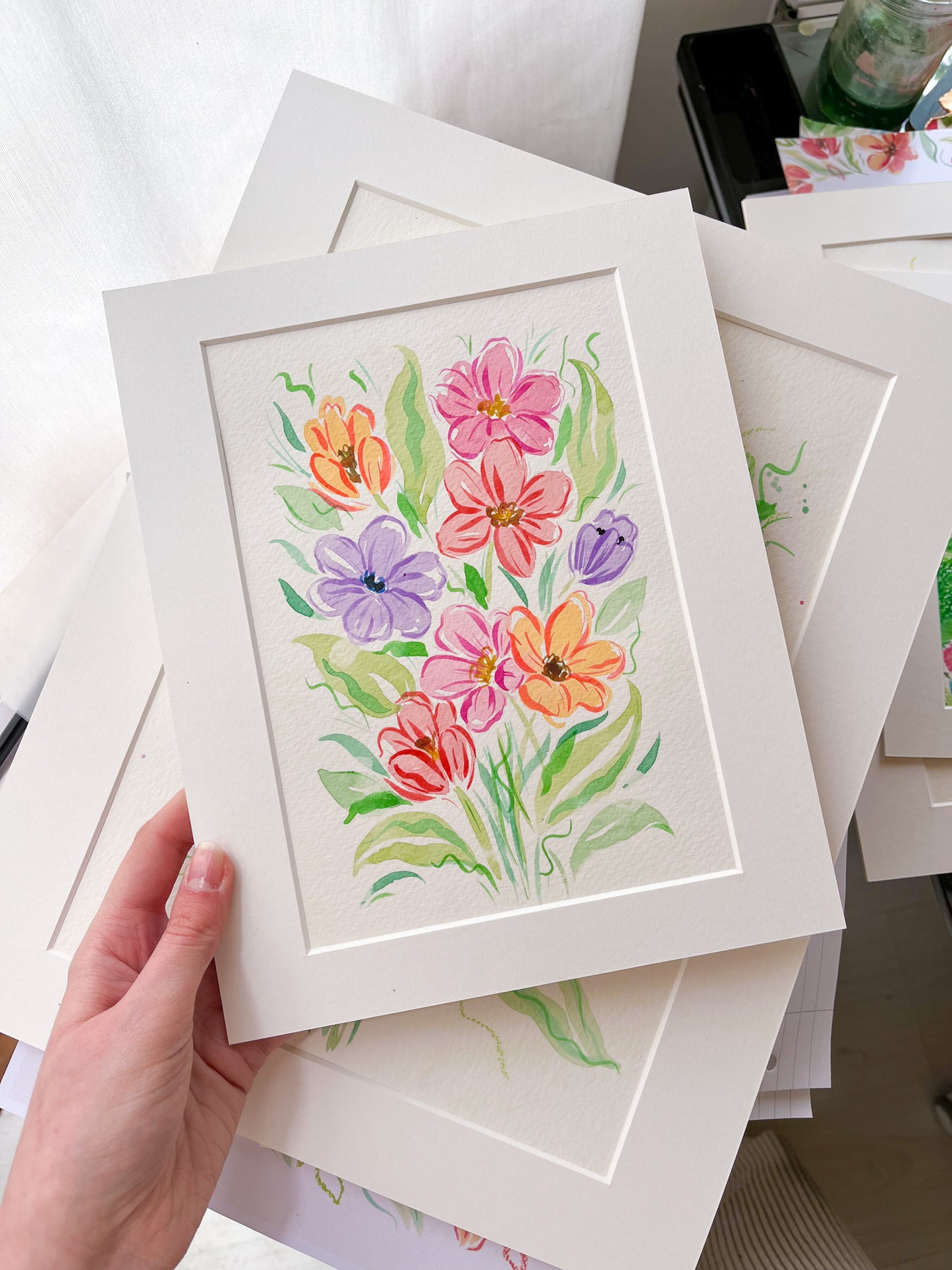 Mini Wildflowers Mixed Media Original