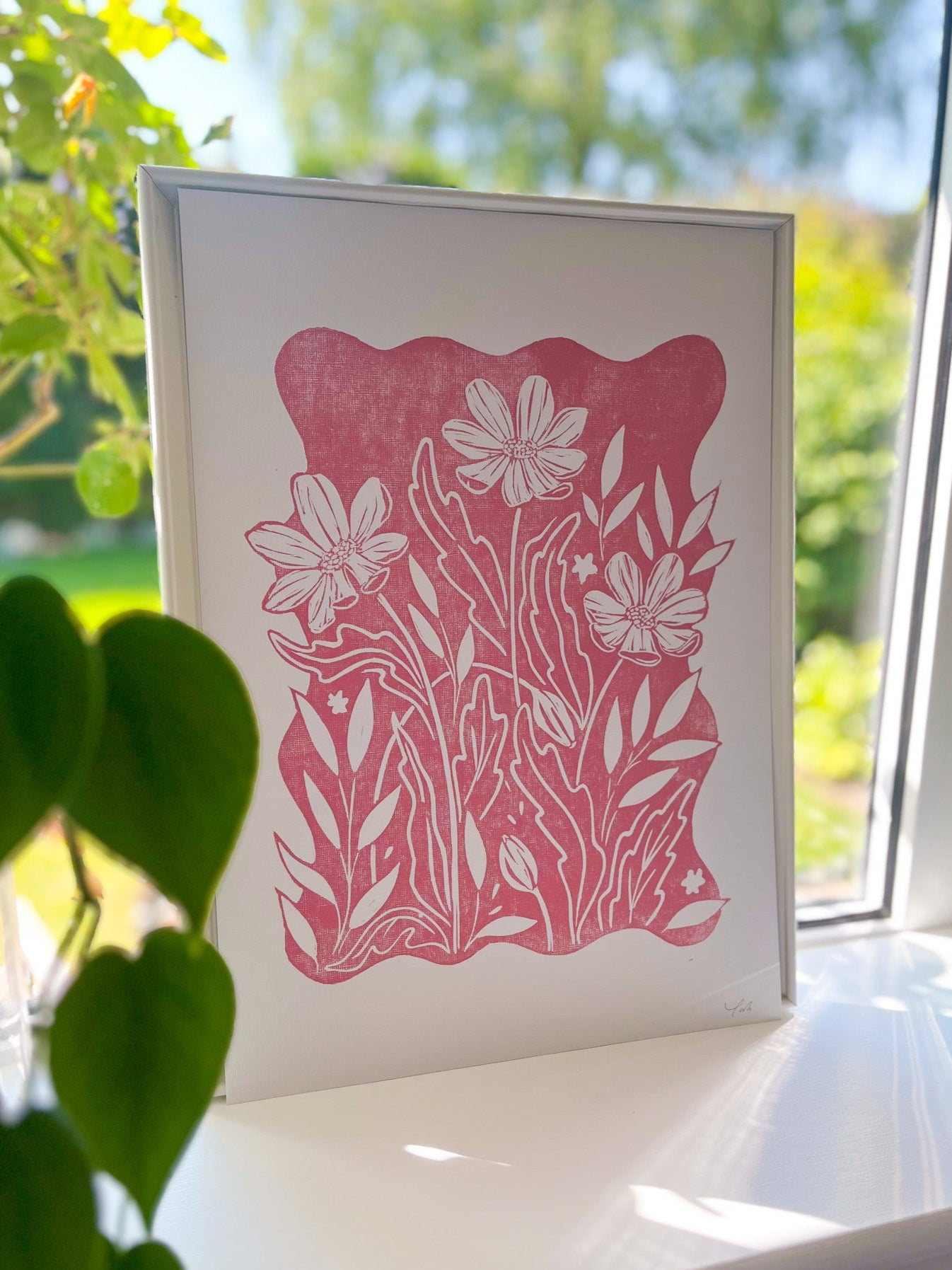 Wildflower Vol. II Original Botanical Lino Print A3