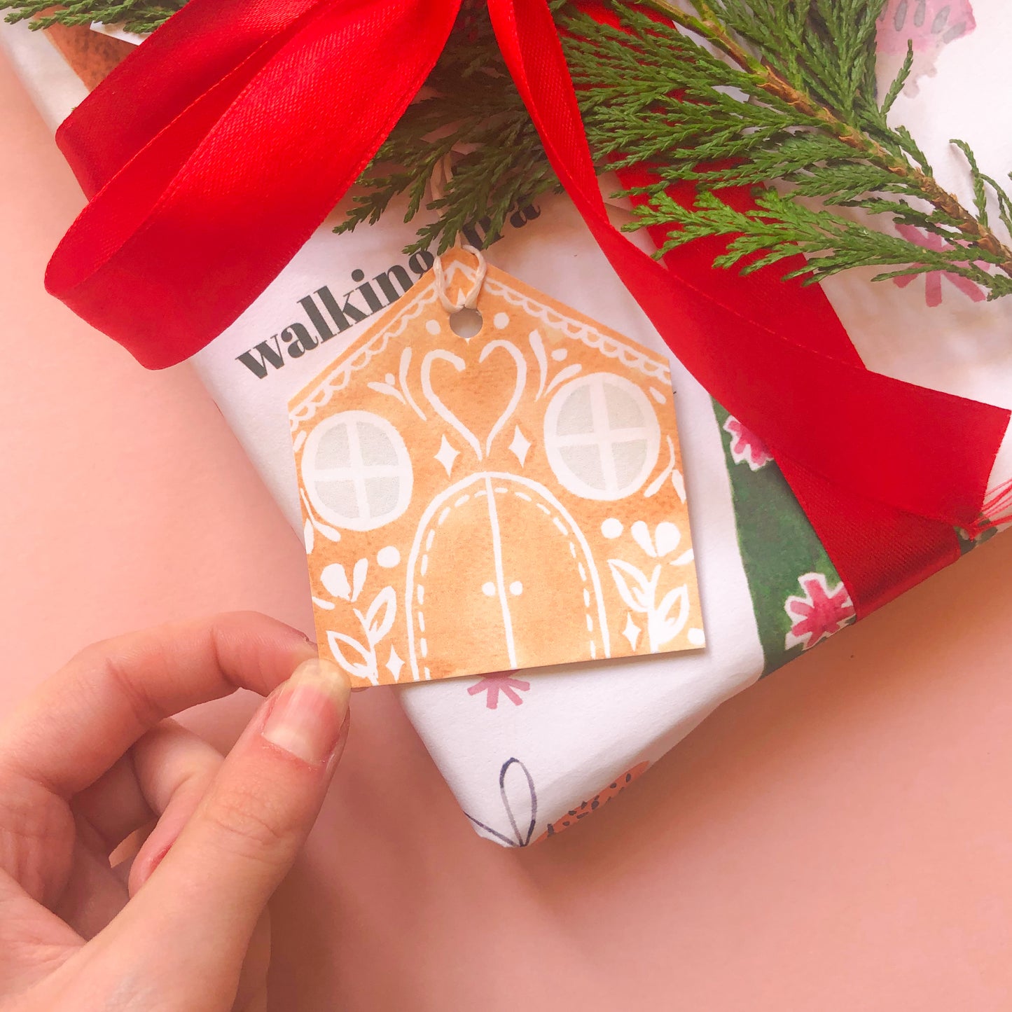 Gingerbread House Christmas Gift Tags Pack of 5