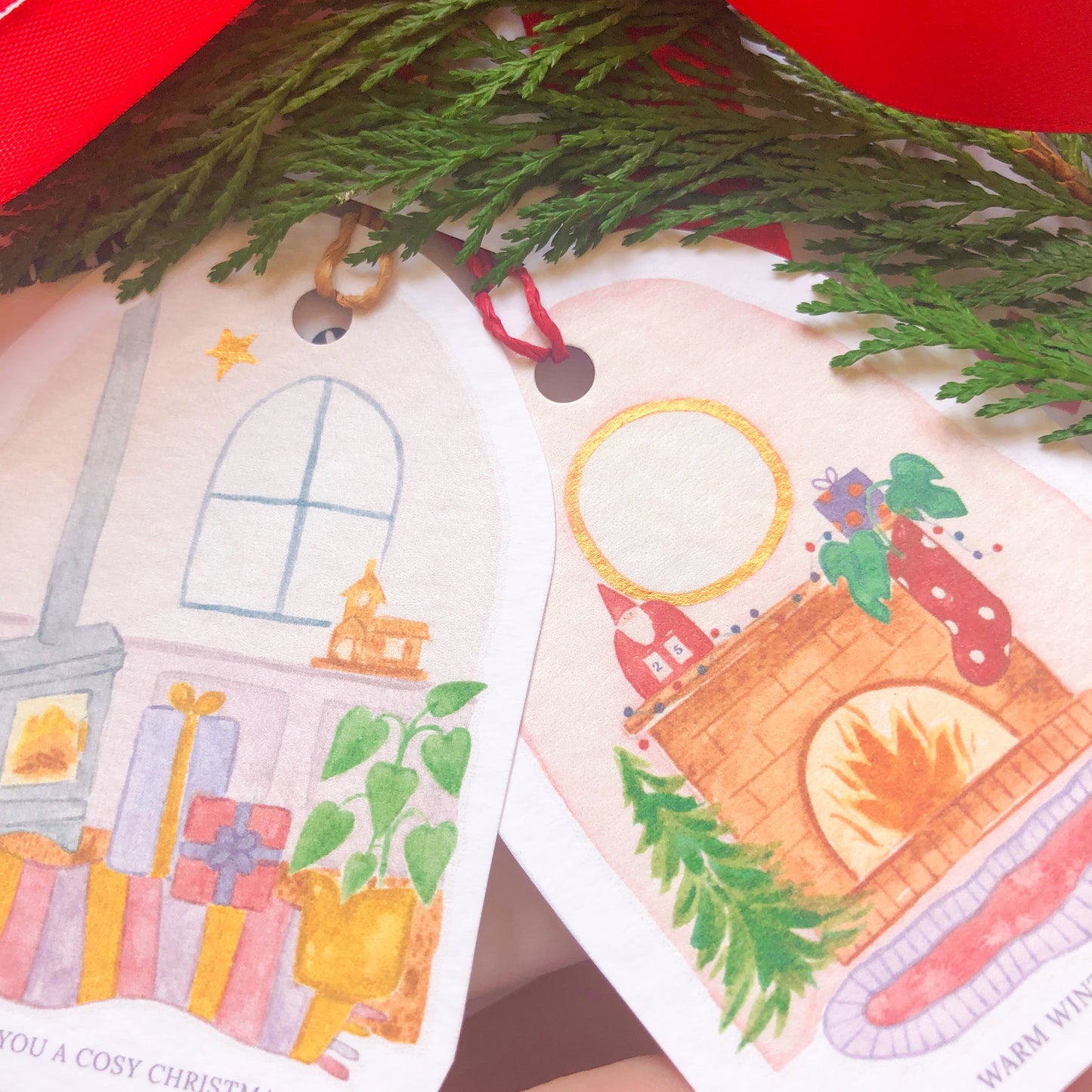 Cosy Christmas Gift Tags Pack of 4: Winter Wishes