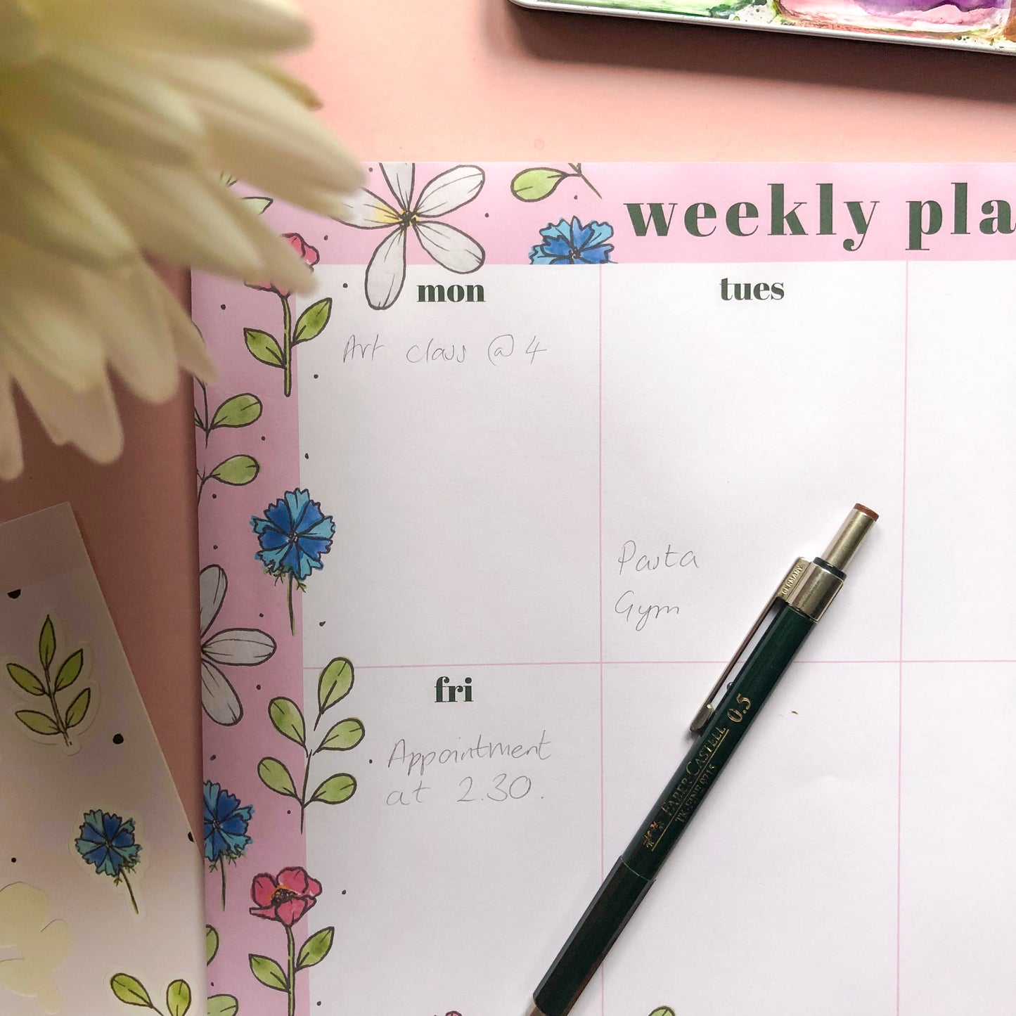 Floral A4 Weekly Planner