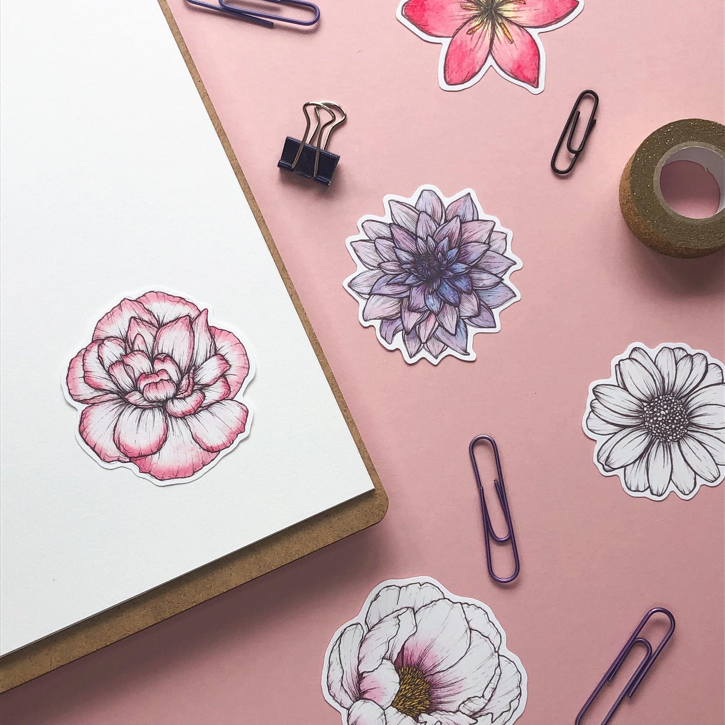 Carnation Flower Sticker