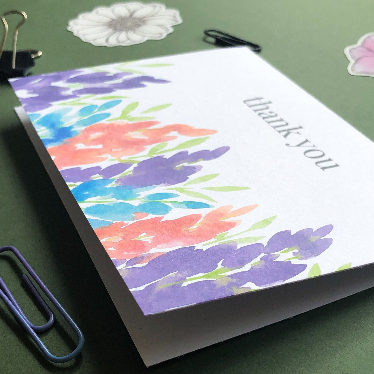 Thank You Wildflower Delphiniums Card