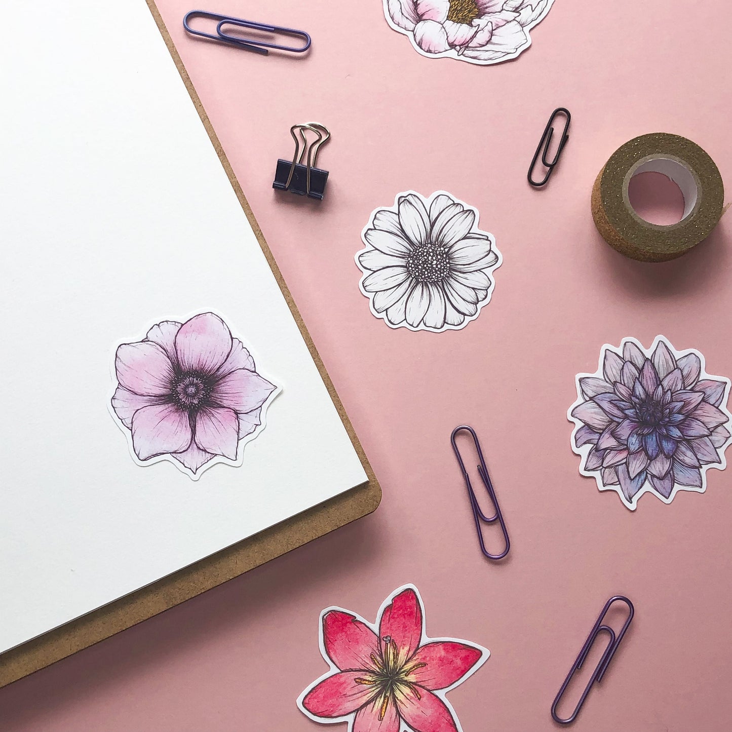 Lilac Anemone Flower Sticker