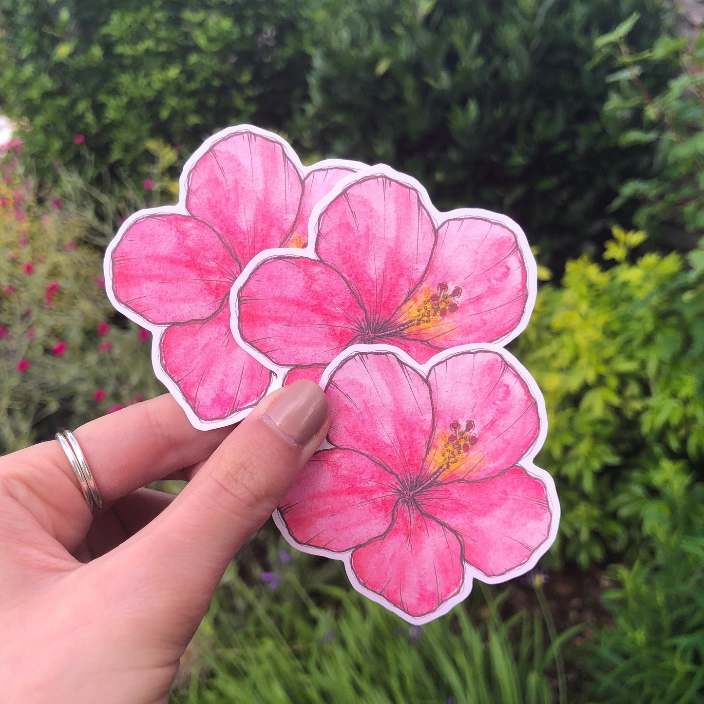 Hibiscus Flower Sticker