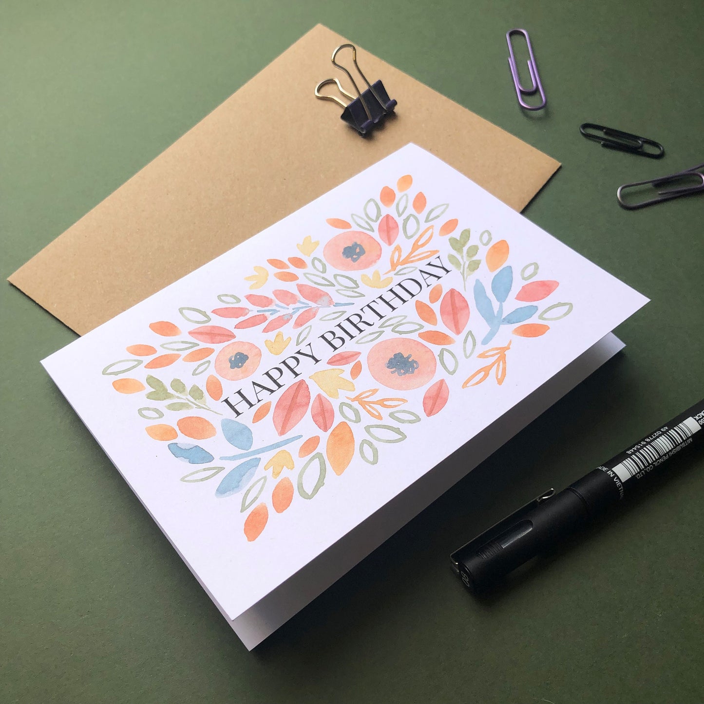 Autumn Leaves Birthday Card