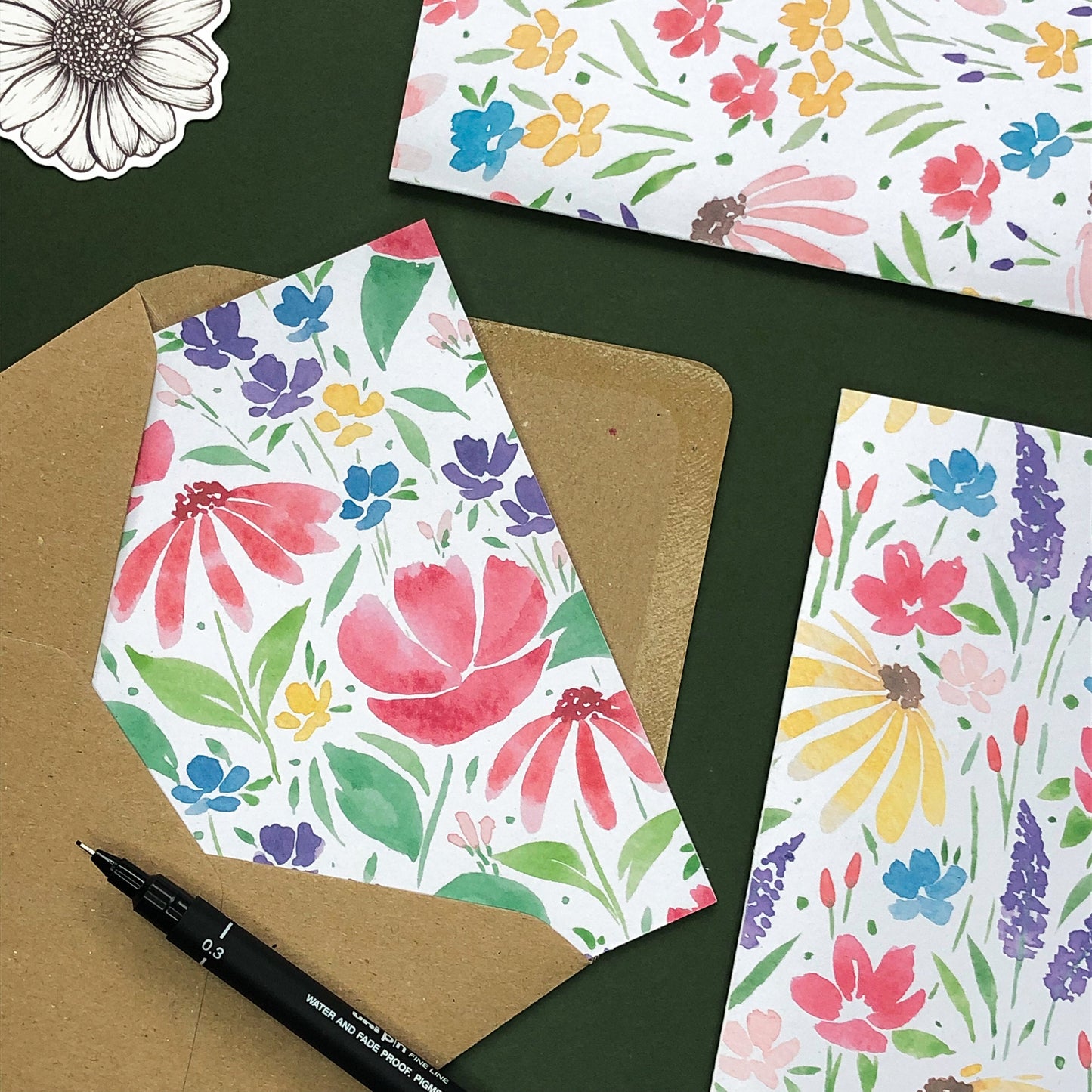 Flower Stationery Gift Set