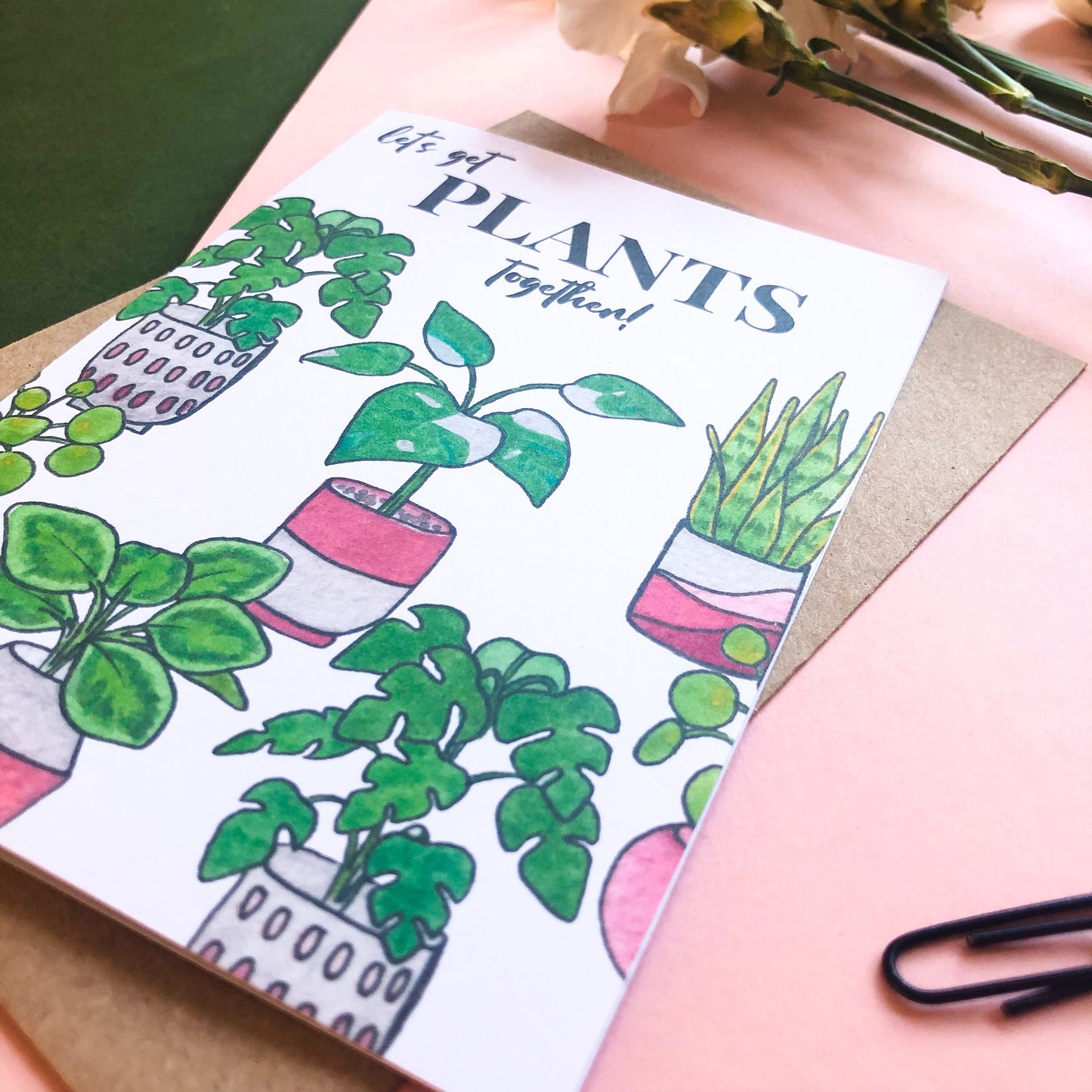 Let's get plants together! Valentines Day, Moving In Card