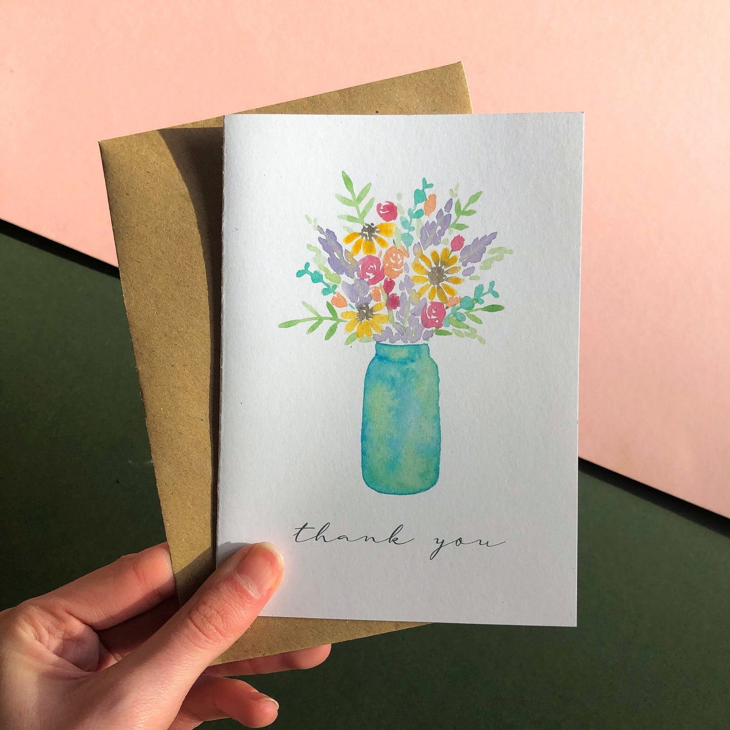 Thank You Flower Bouquet Card