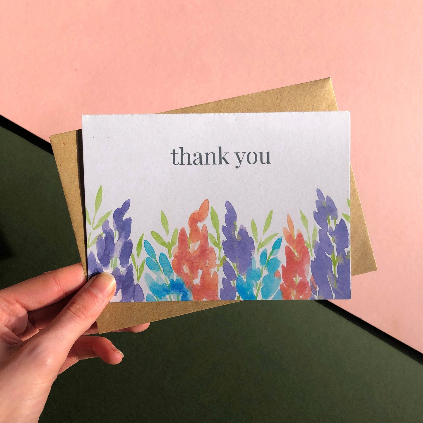 Thank You Wildflower Delphiniums Card