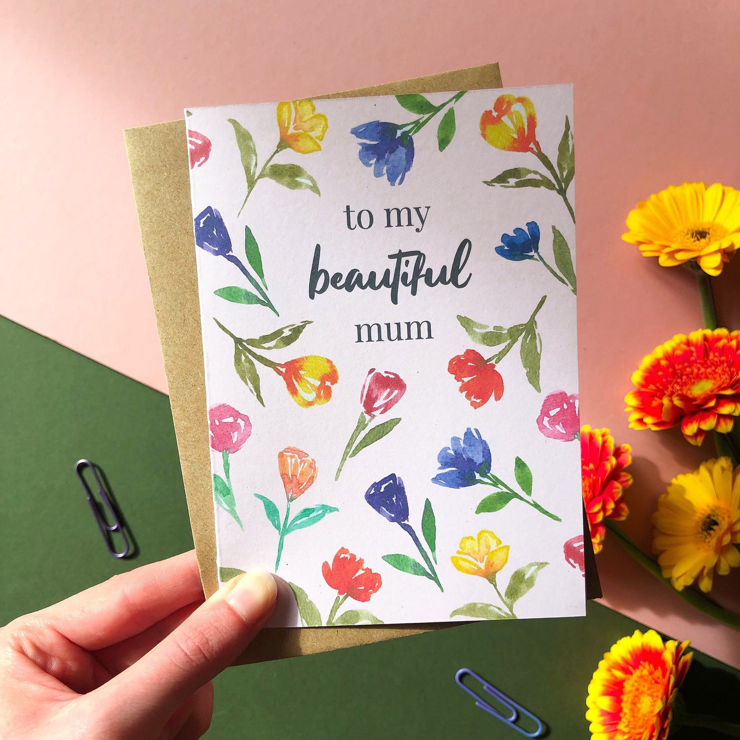 To My Beautiful Mum, Birthday Card for Mum
