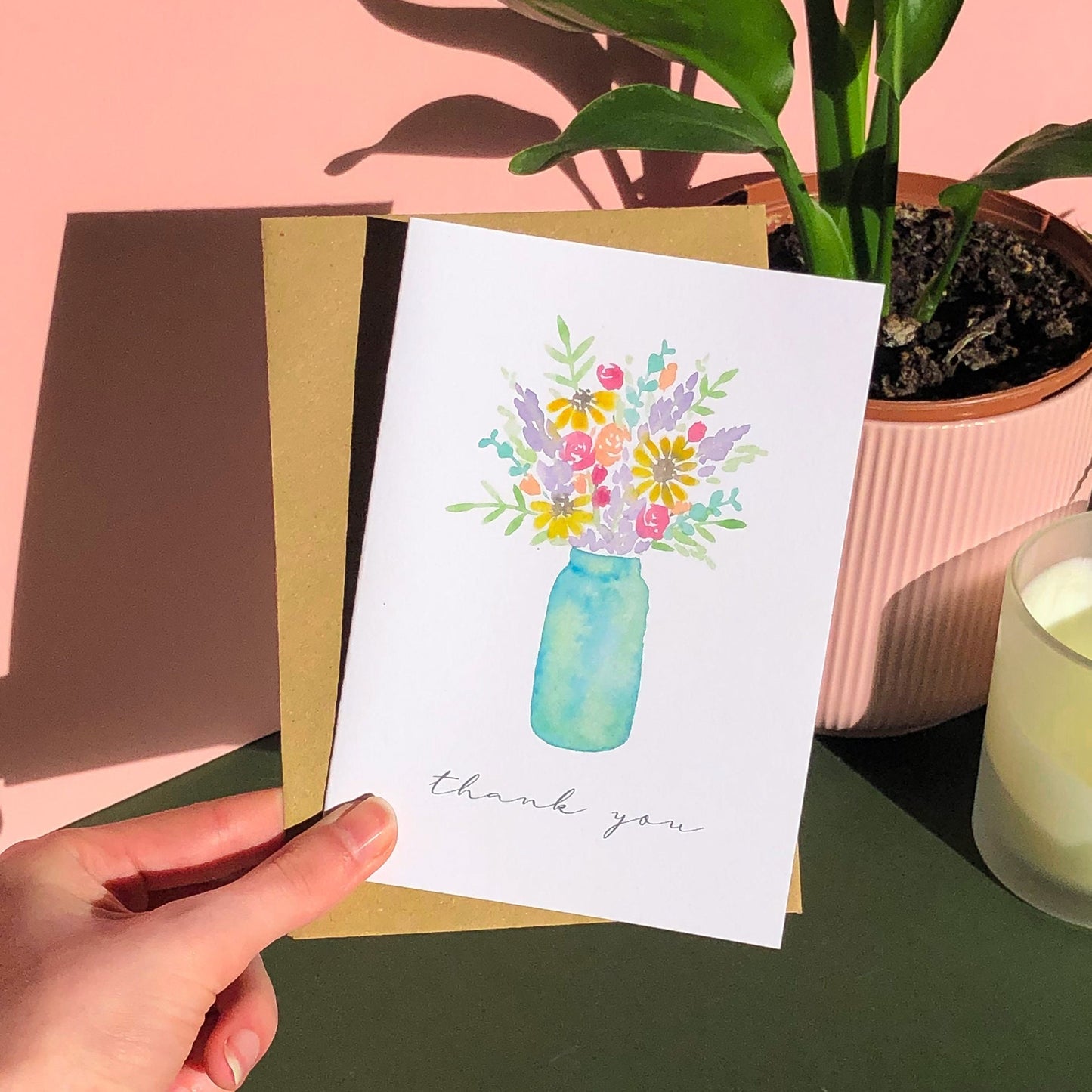 Thank You Flower Bouquet Card