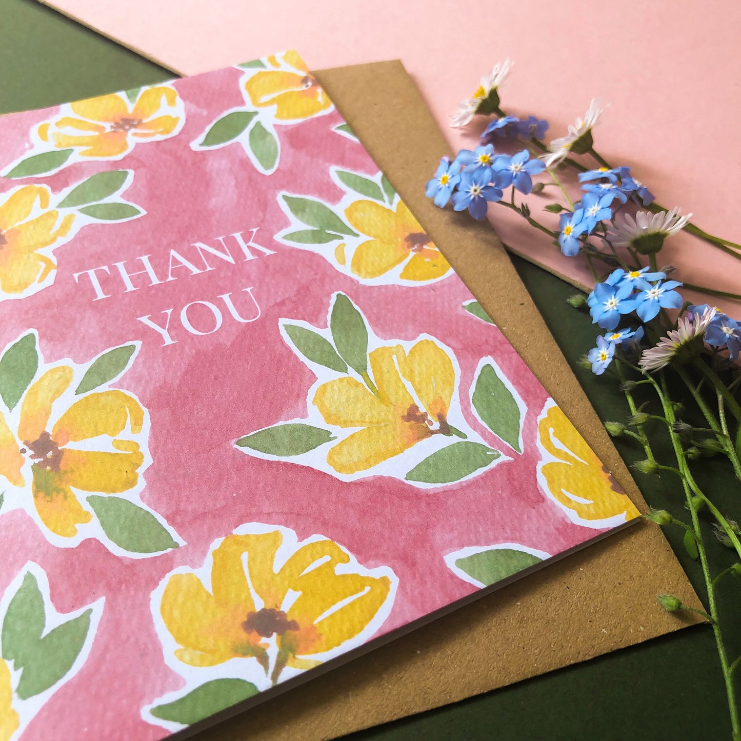 Floral Thank You Card