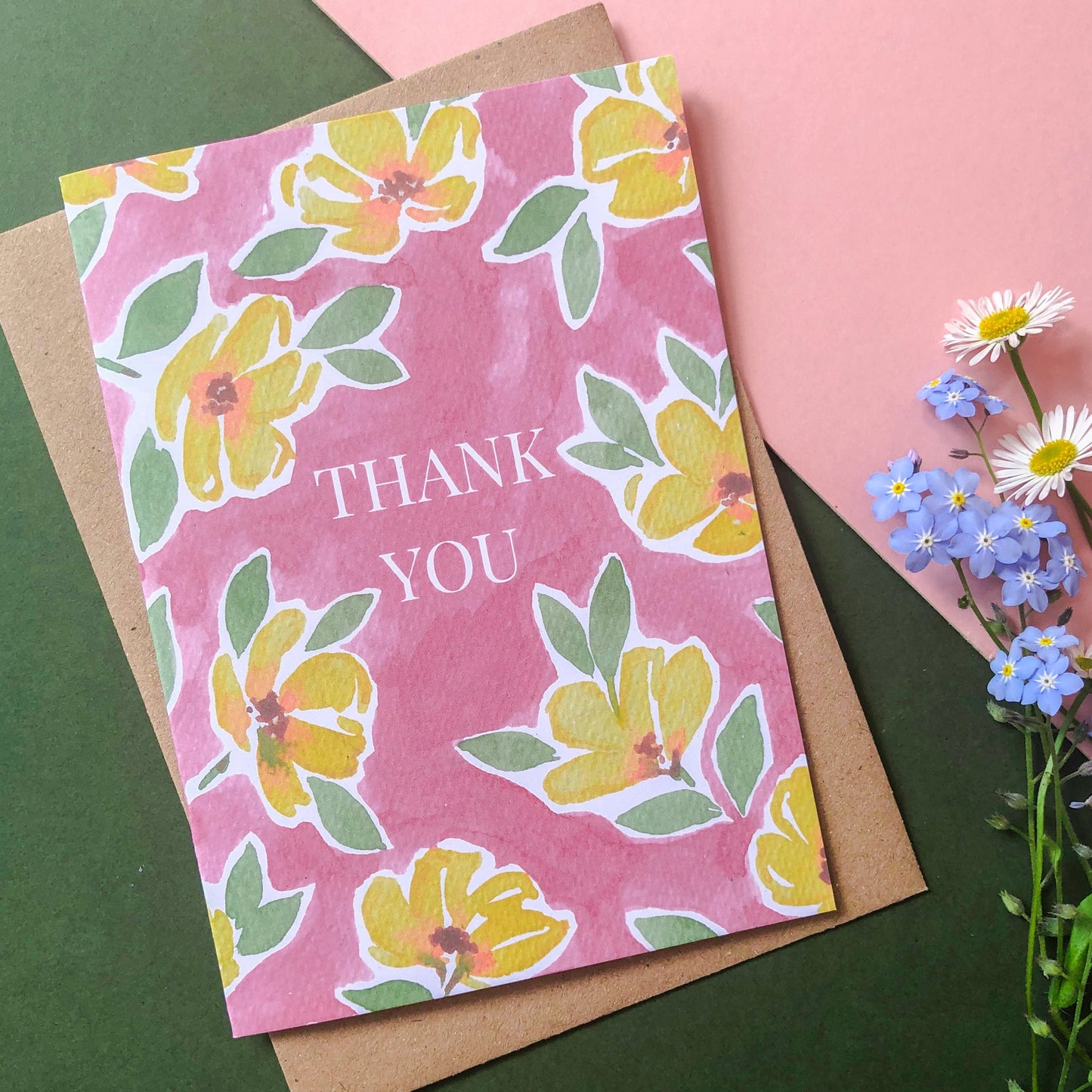 Floral Thank You Card