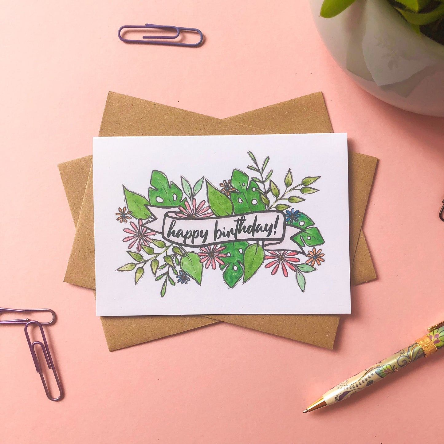 Tropical Happy Birthday Card