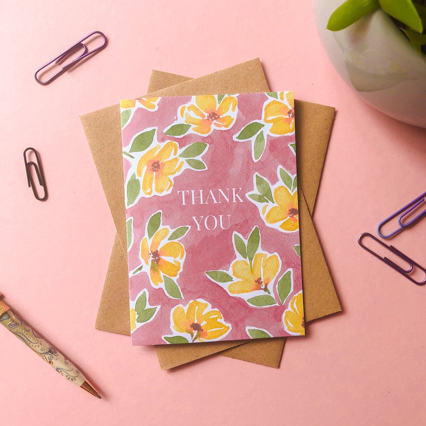 Floral Thank You Card