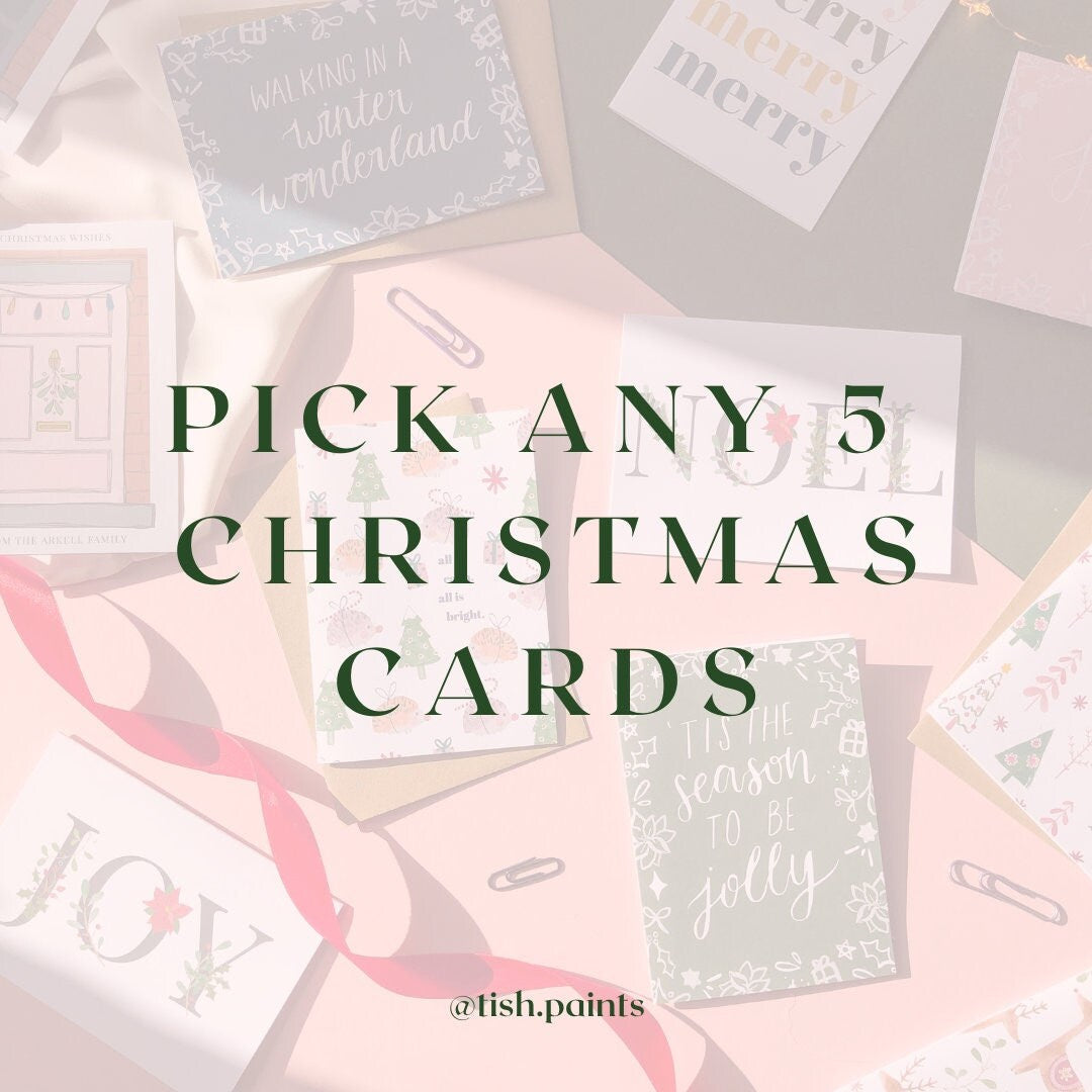 Choose any 5 Christmas cards
