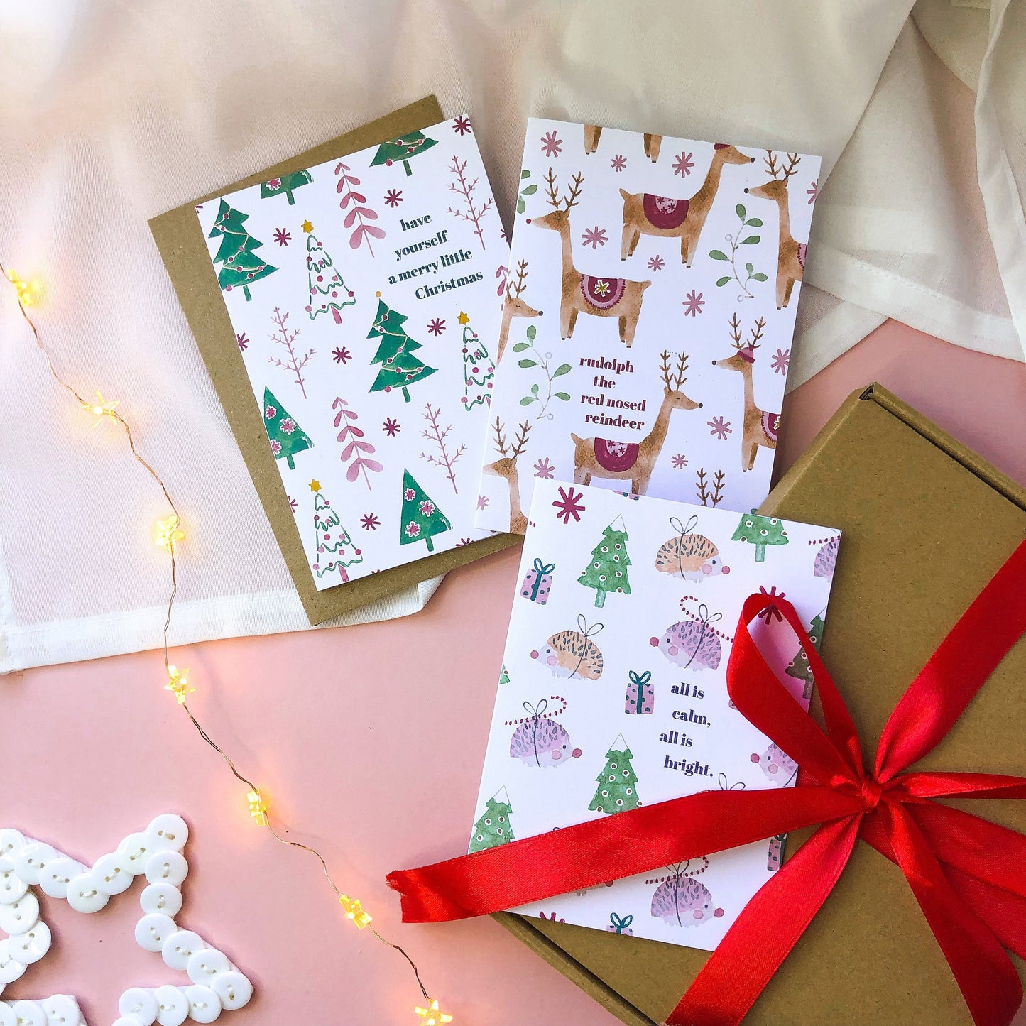 Winter Animals Christmas Card Set