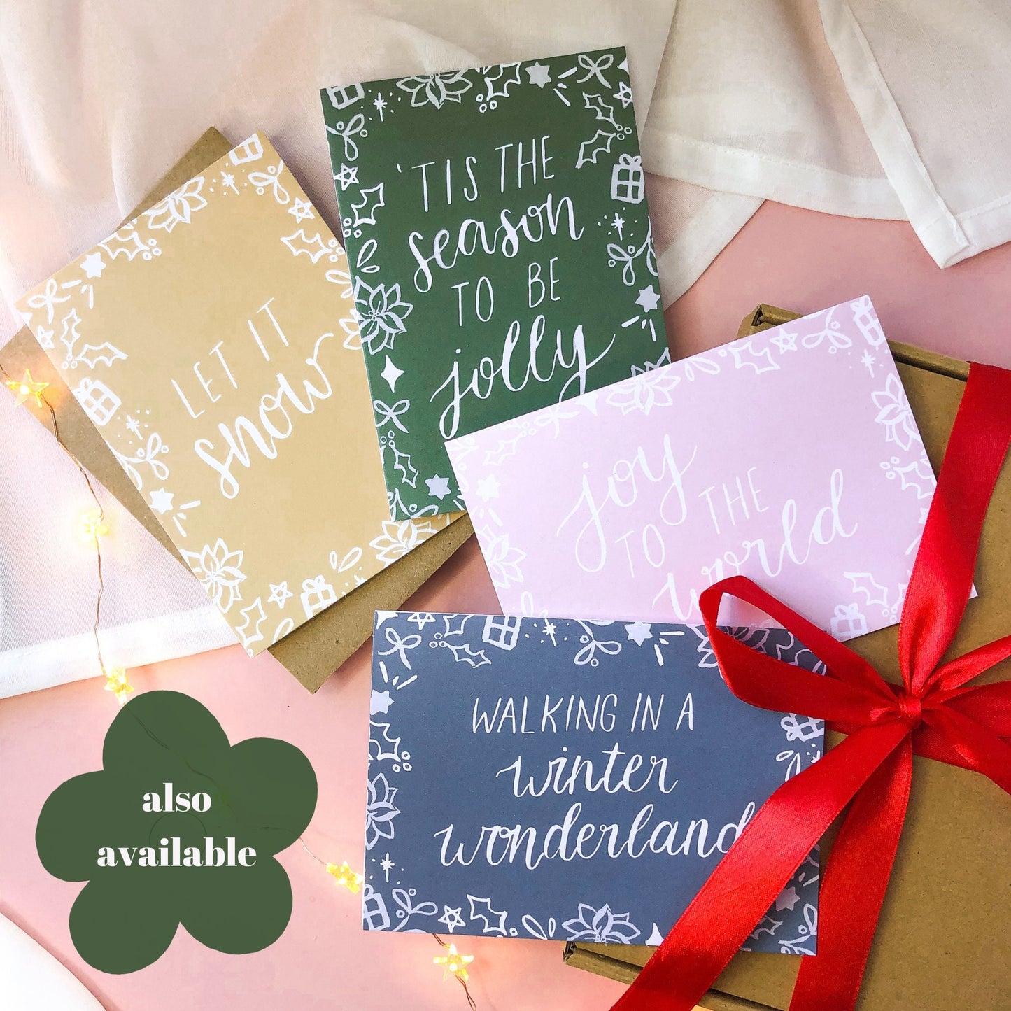 Winter Wonderland Calligraphy Christmas Carols Card