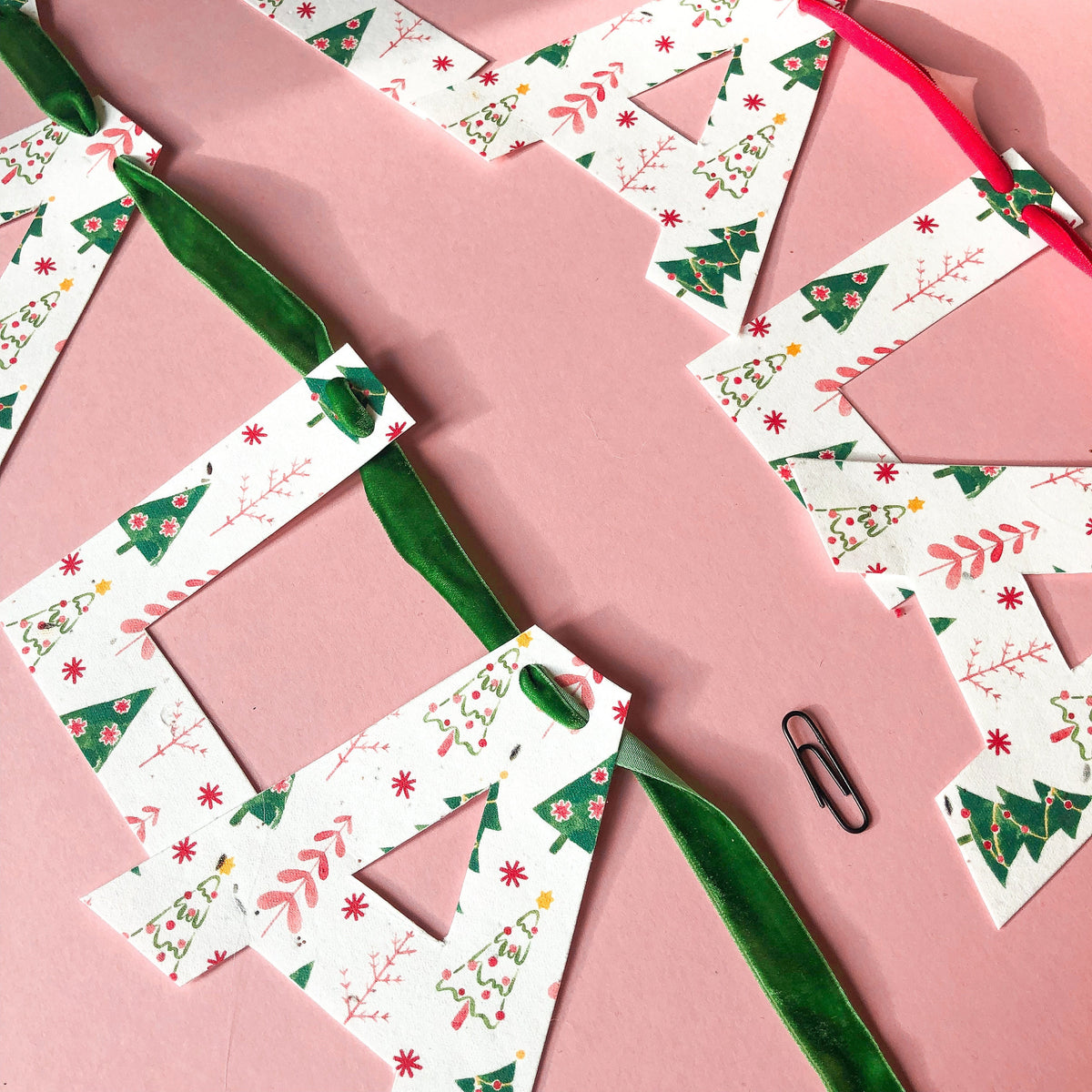 Fa La La La La Plantable Paper Christmas Garland - End of Line