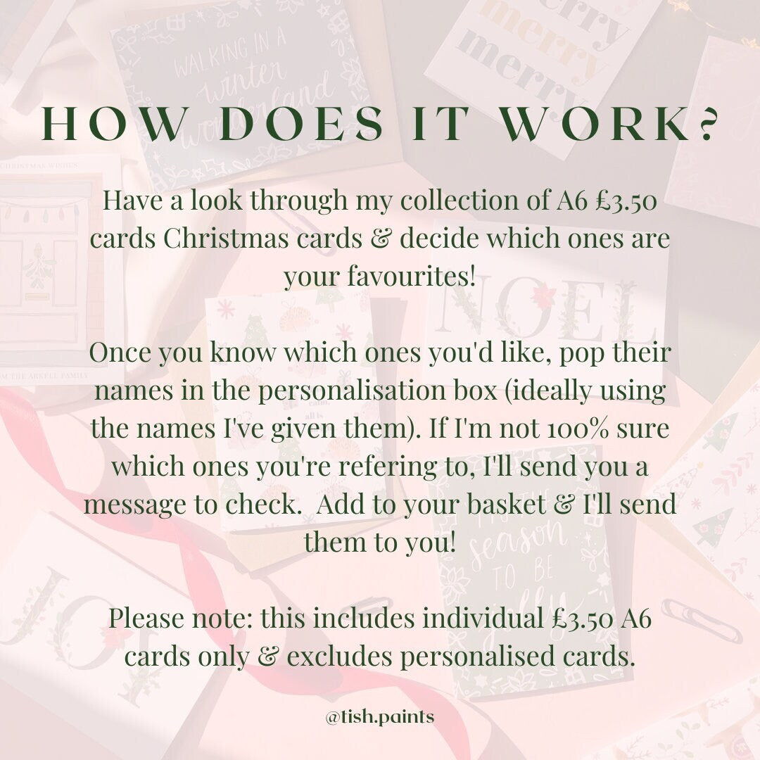 Choose any 5 Christmas cards