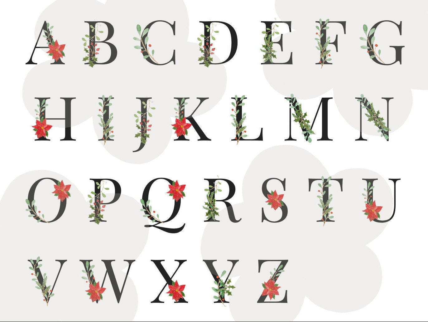 Personalised Initial Christmas Gift Tags, Place Cards