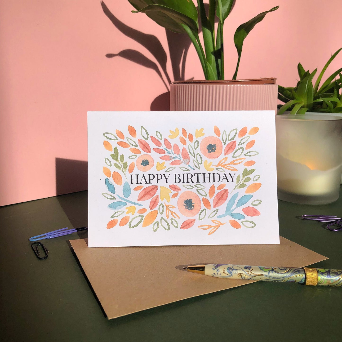 Autumn Leaves Birthday Card