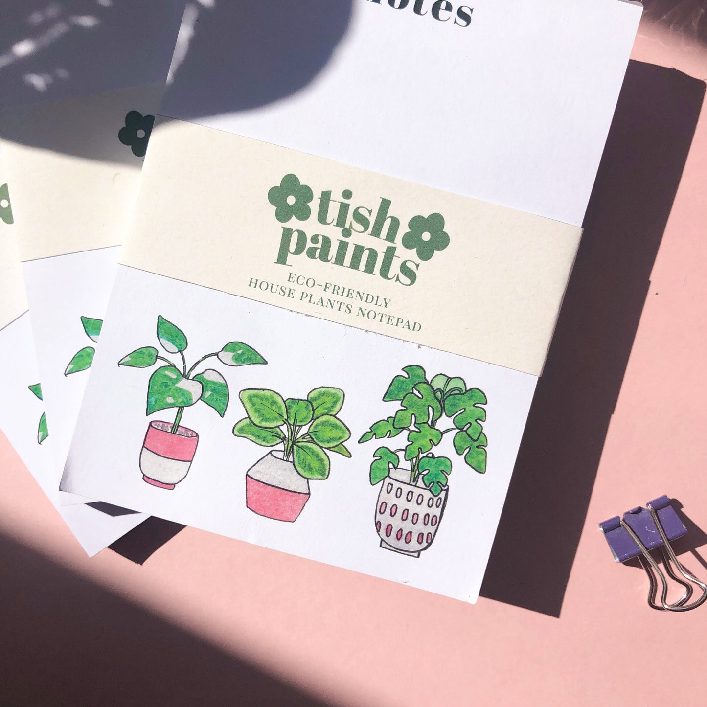 AHouse Plant A6 Notepad, Plant Illustration To Do List Memo Pad, 50 Pages Minimal Planner - Monstera, Calathea, Plant Lover Stationery Gift