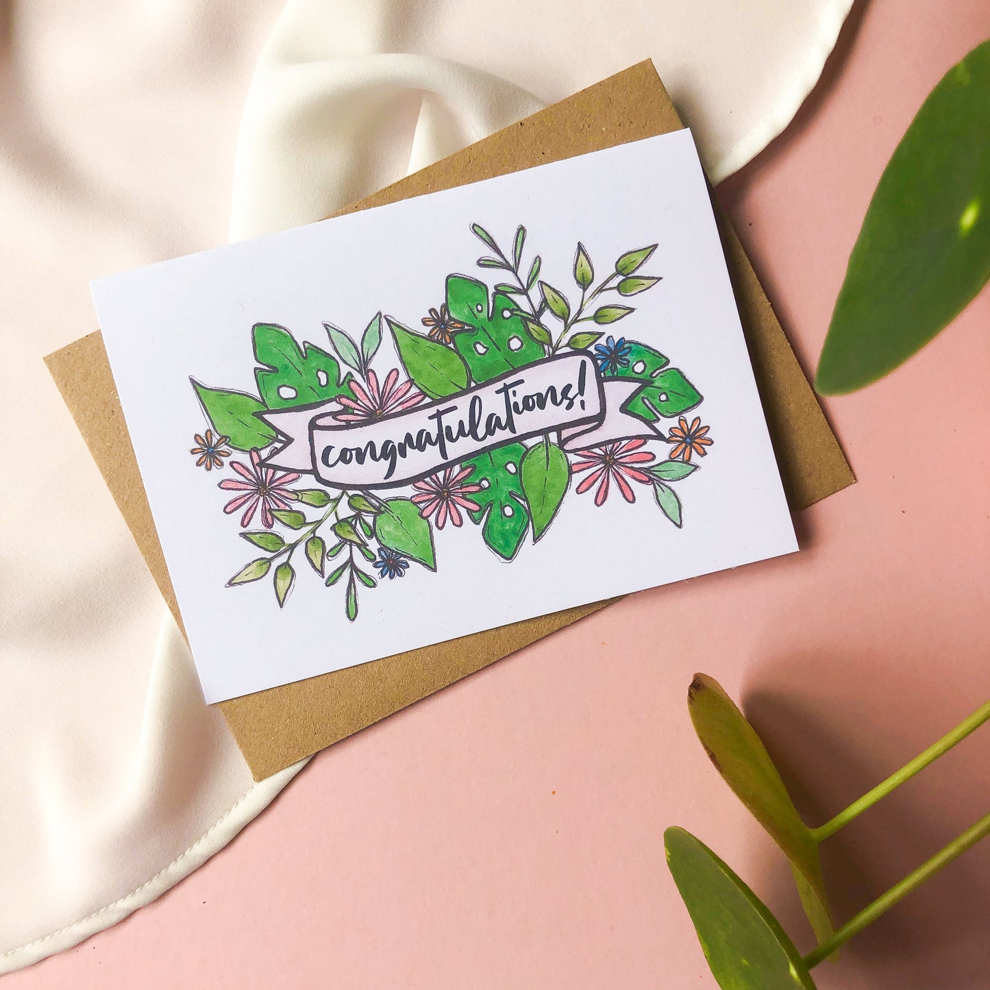 Congratulations! Tropical Plant Card