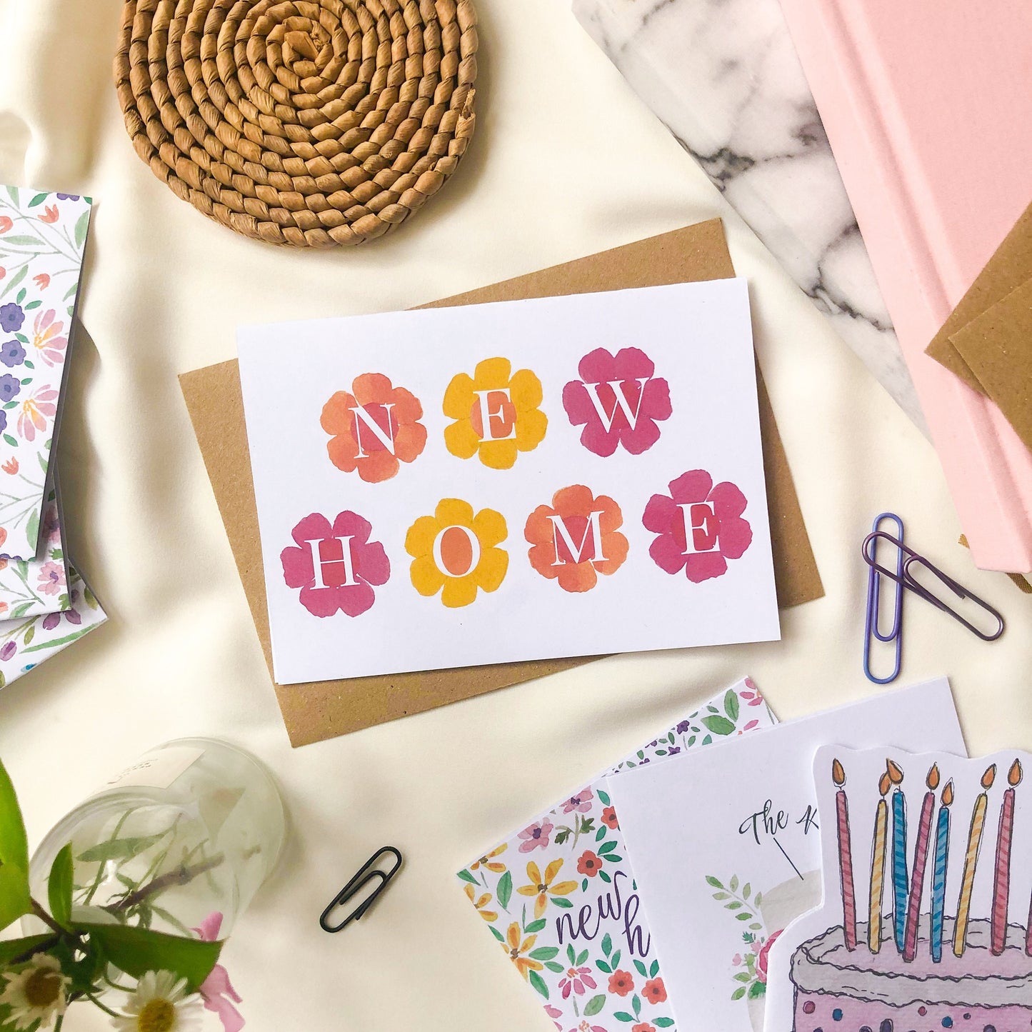 New Home Flower Card