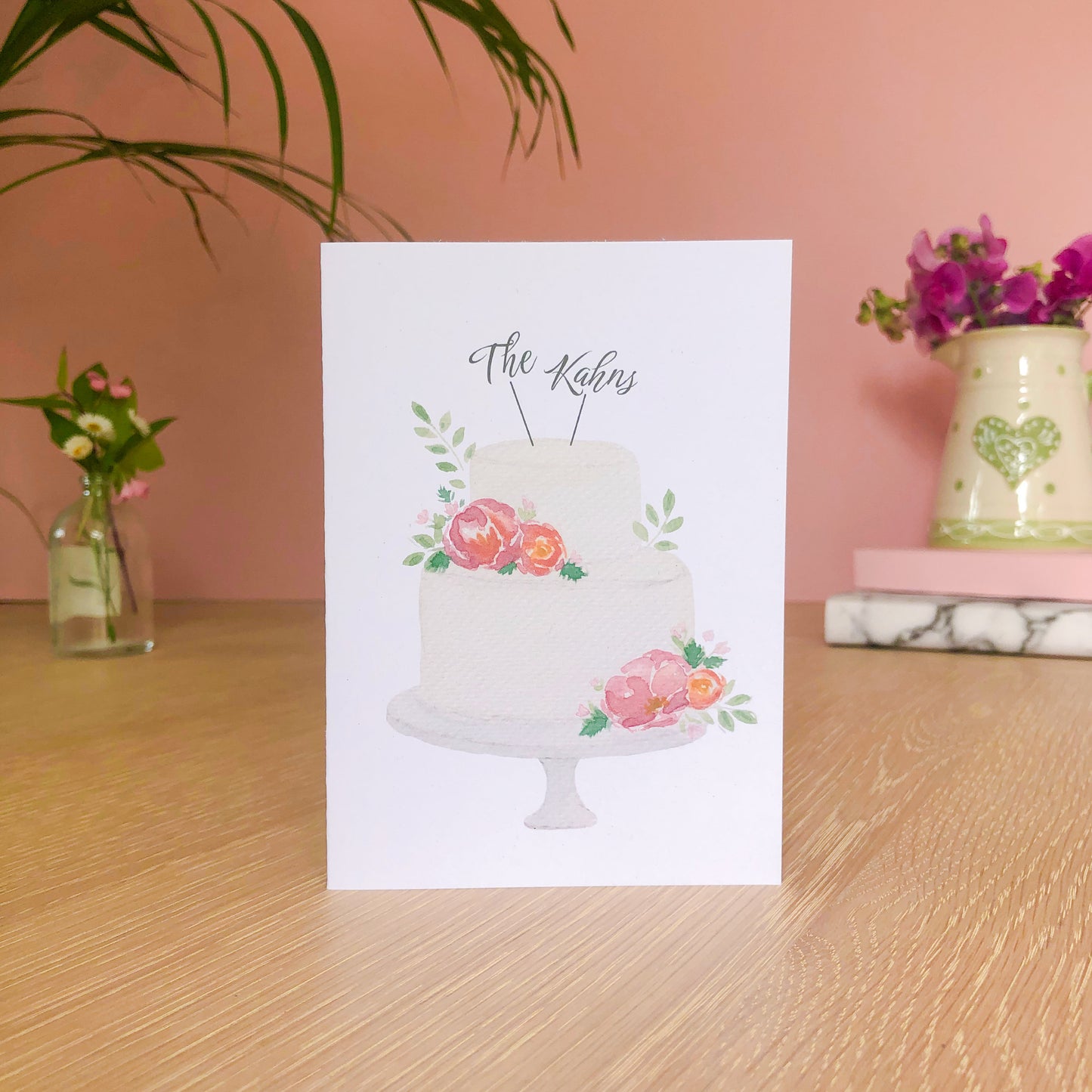 Custom Wedding Cake Topper Card