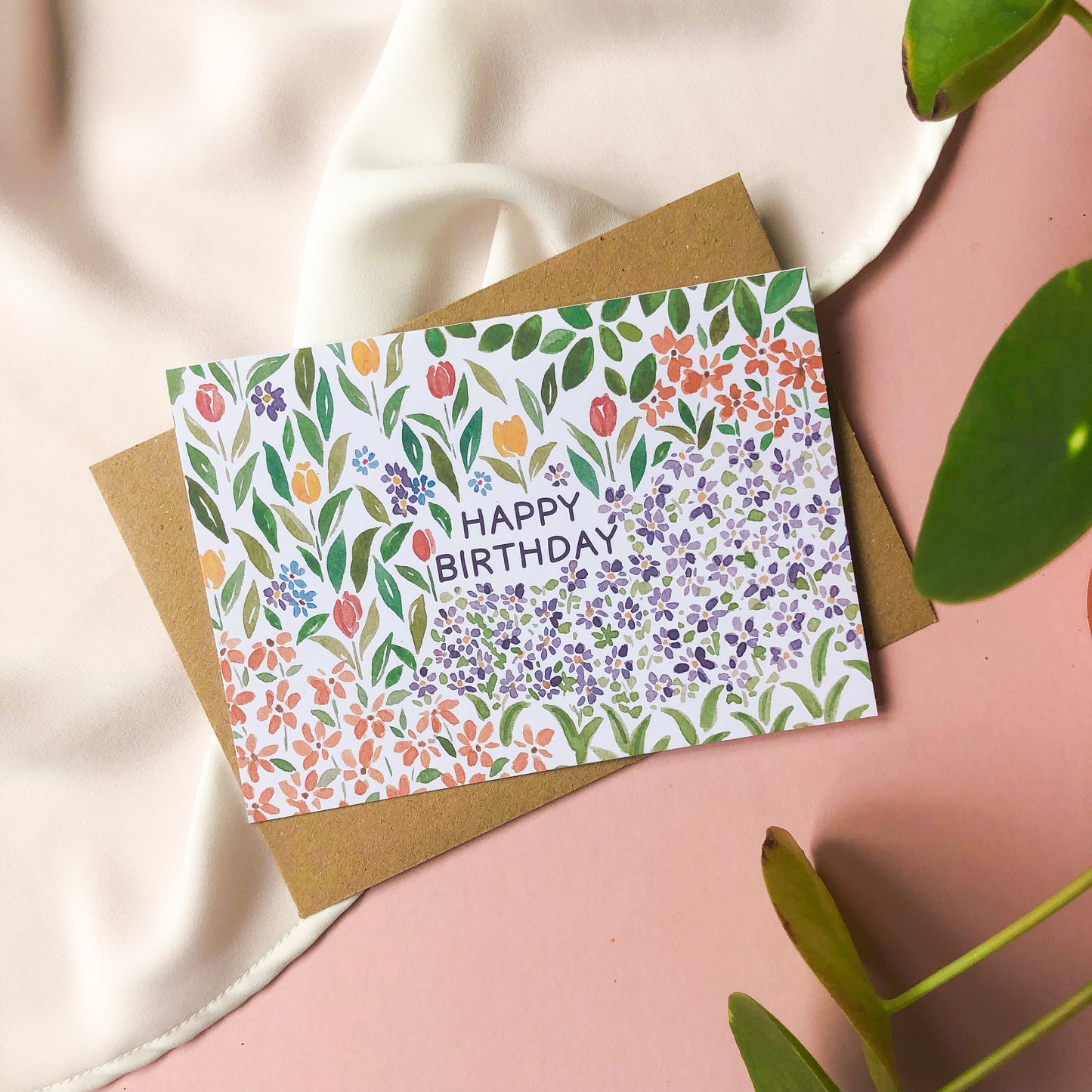 Happy Birthday Spring Flowers Card