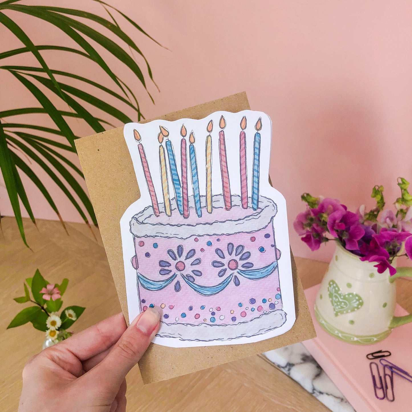 Birthday Cake Card - Celebration Card