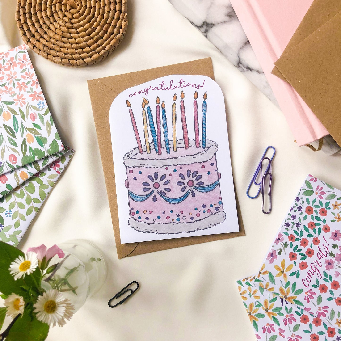 Congratulations! Celebration Cake Card