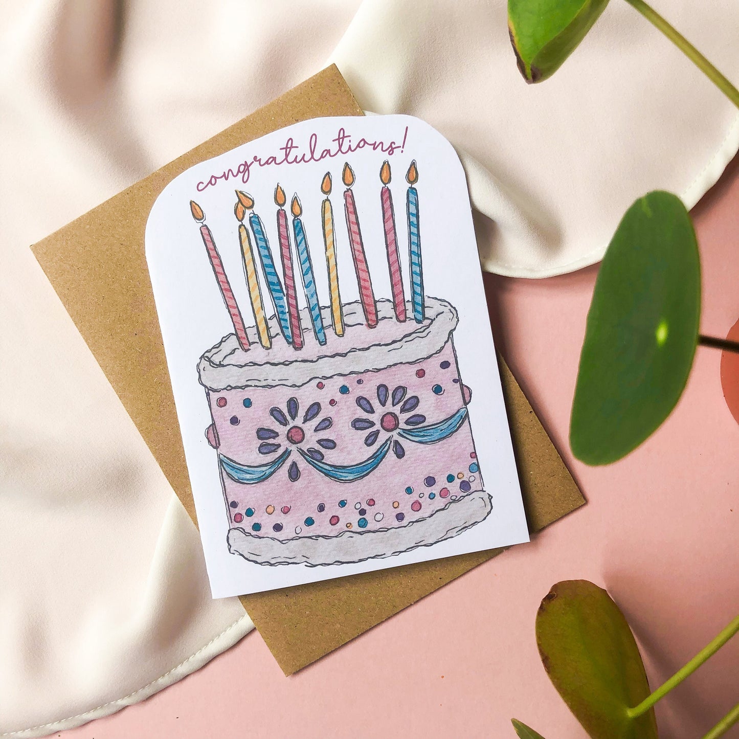 Congratulations! Celebration Cake Card