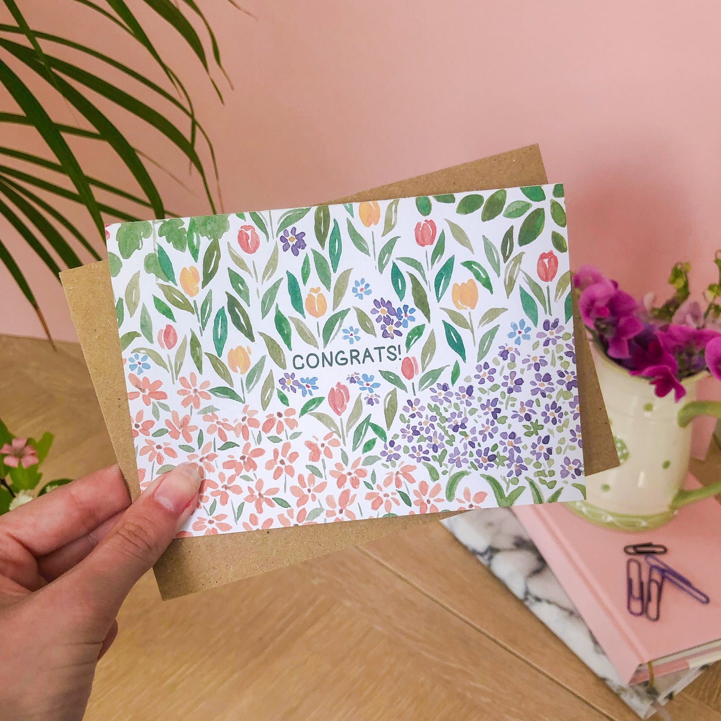 Congrats Spring Flowers Card