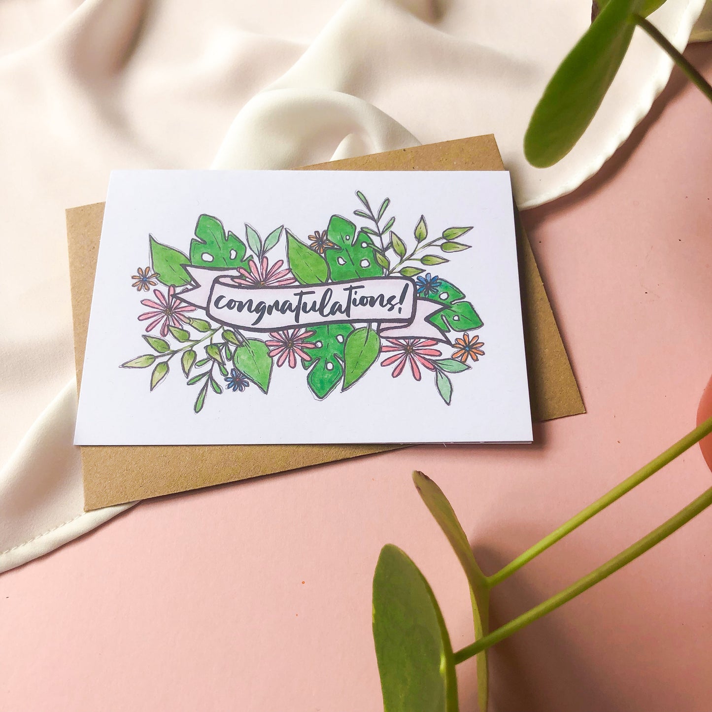 Congratulations! Tropical Plant Card