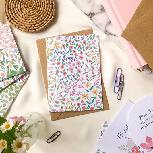 Floral New Home Card