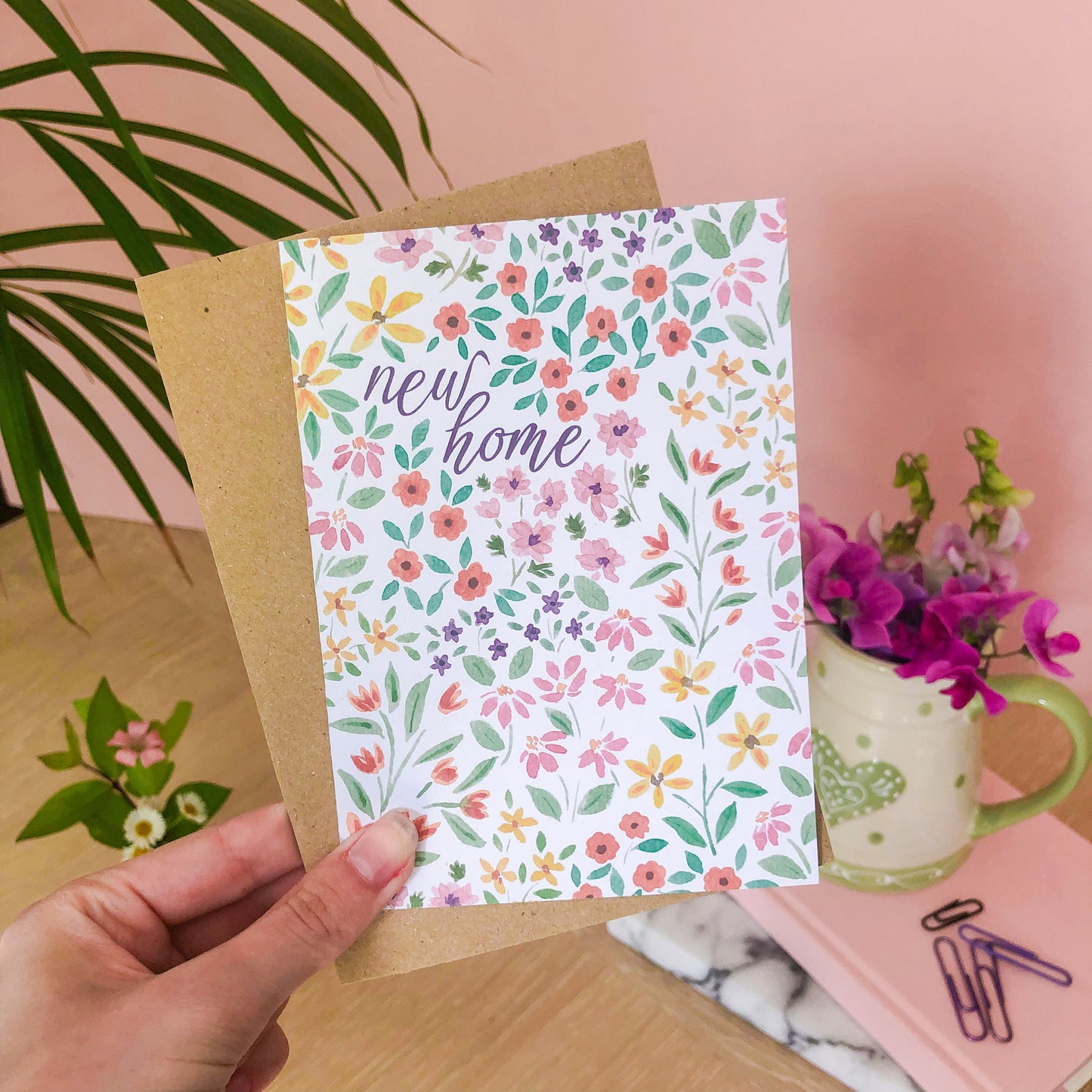 Floral New Home Card